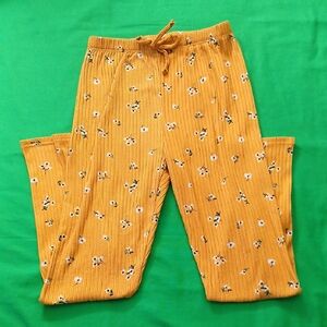Pre-loved Floral Mustard (On Da Beat) Yellow Pants